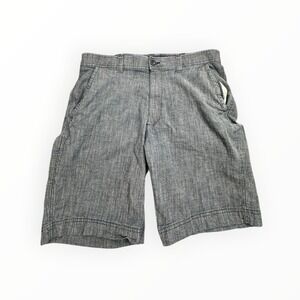 St. John's Bay Shorts Mens 36 Gray Comfort Stretch Classic Fit Cotton Blend